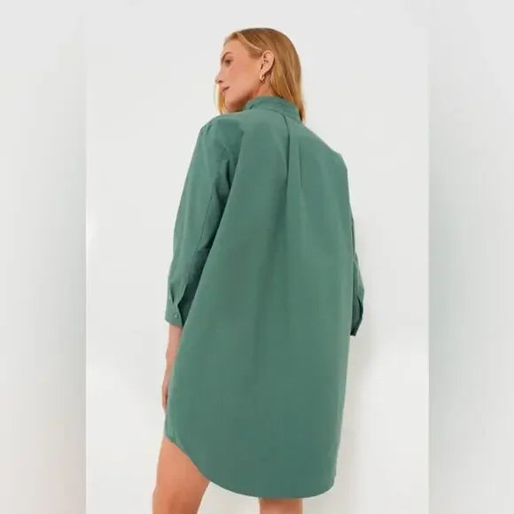 Tuckernuck Pomander Place Green Polly 3/4 Sleeve Mini Collar Dress Size XXL - Picture 6 of 13